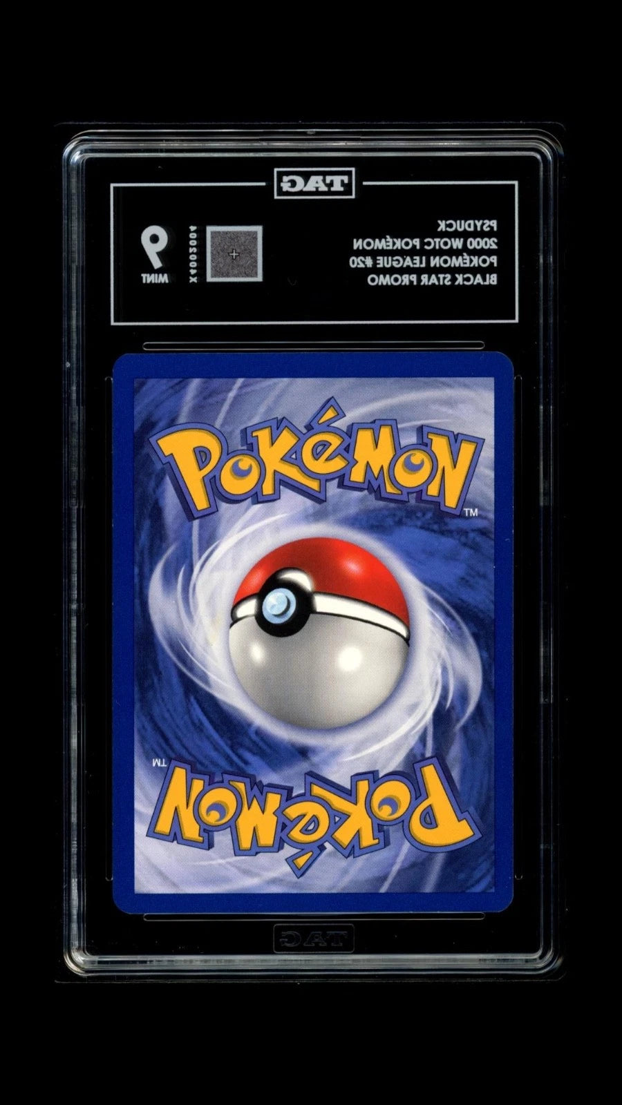 Pokemon Psyduck 2000 WOTC Pokémon League #20 Black Star Promo TAG 9 MINT