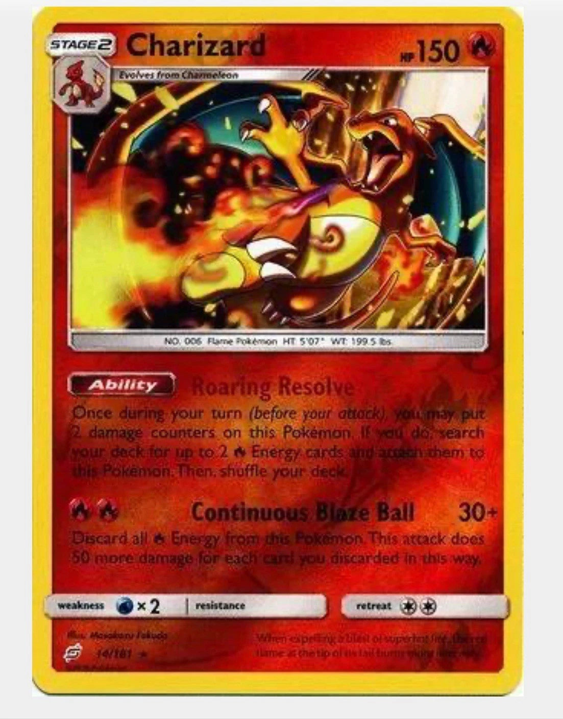 Charizard 14/181 - Team Up Reverse Holofoil