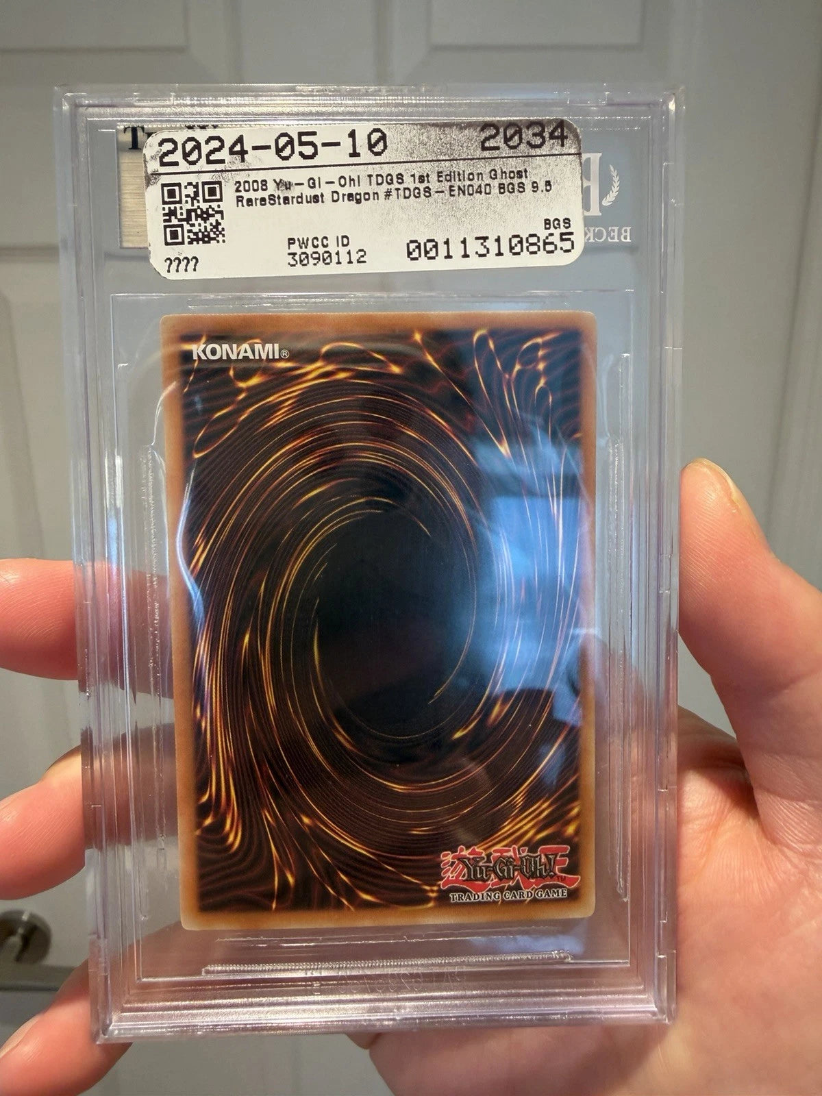Yugioh Stardust Dragon TDGS 1st Edition Ghost Rare BGS 9.5 Q+ GEM MINT