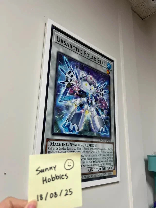 YUGIOH Giant Card Ursarctic Polar Star Framed with Glass DUNE