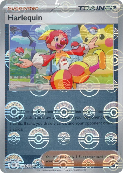 Harlequin (Poke Ball Pattern) 83 - SV White Flare Holofoil