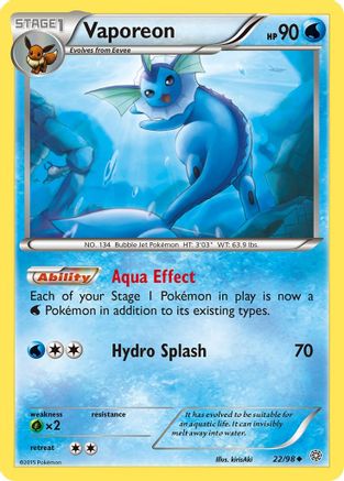 Vaporeon 22/98 - XY  Ancient Origins