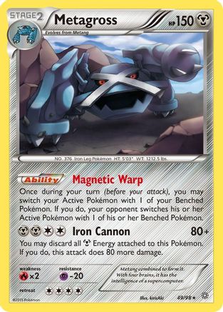 Metagross 49/98 - Ancient Origins Reverse Holofoil