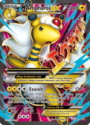 M Ampharos-EX 88/98 - Ancient Origins Holofoil