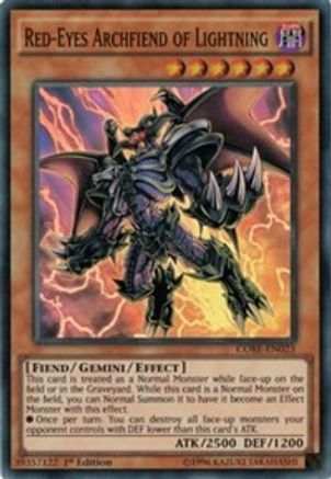 Red-Eyes Archfiend of Lightning (CORE-EN023) - Clash of Rebellions 1st Edition