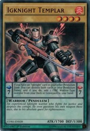 Igknight Templar (CORE-EN028) - Clash of Rebellions 1st Edition