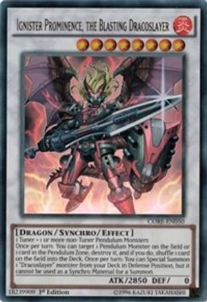 Ignister Prominence, the Blasting Dracoslayer (CORE-EN050) - Clash of Rebellions Unlimited