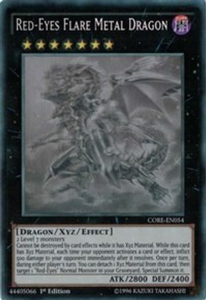 Red-Eyes Flare Metal Dragon (Ghost Rare) - CORE-EN054 - Clash of Rebellions Unlimited