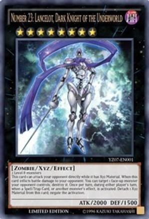 Number 23: Lancelot, Dark Knight of the Underworld (YZ07-EN001) - Yu-Gi-Oh! ZEXAL Manga Promotional Cards Limited