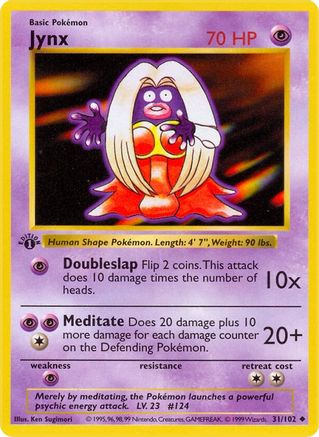 Jynx 31 - Base Set Shadowless 1st Edition