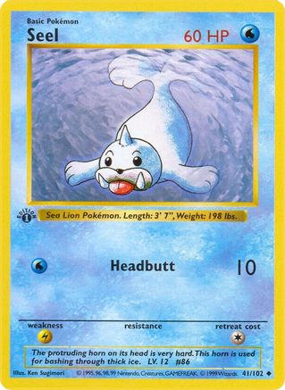 Seel 41 - Base Set Shadowless 1st Edition