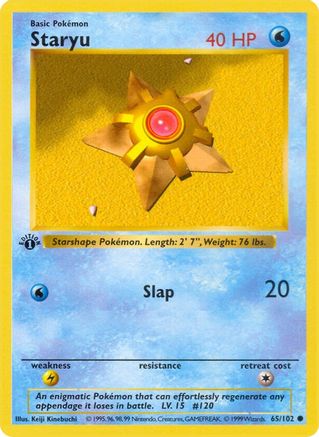 Staryu 65 - Base Set Shadowless Unlimited