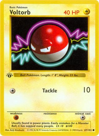 Voltorb 67 - Base Set Shadowless Unlimited