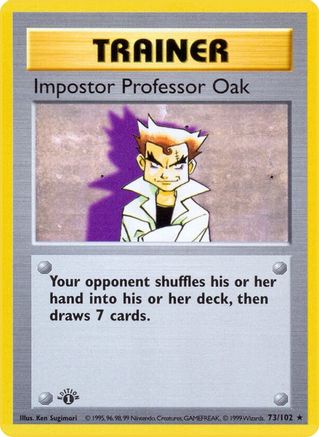 Impostor Professor Oak 73 - Base Set Shadowless 1st Edition