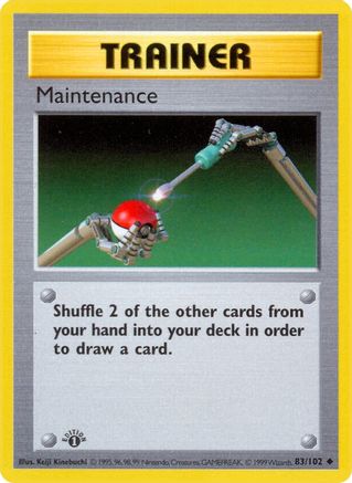 Maintenance 83 - Base Set Shadowless 1st Edition