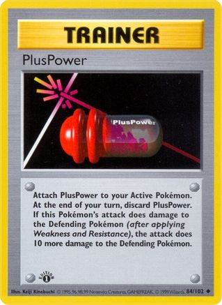 PlusPower 84 - Base Set Shadowless 1st Edition