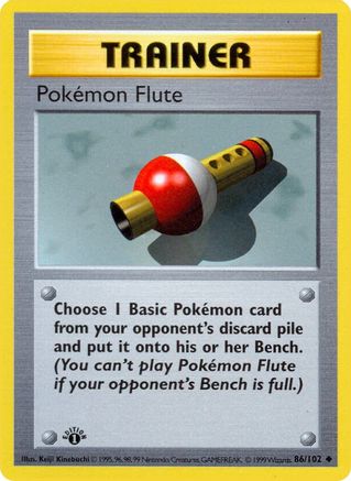 Pokemon Flute 86 - Base Set Shadowless Unlimited