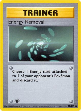 Energy Removal 92 - Base Set Shadowless Unlimited