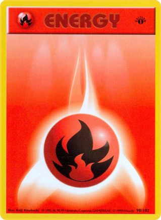 Fire Energy 98 - Base Set Shadowless Unlimited