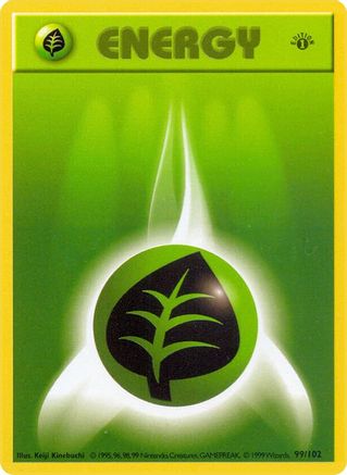 Grass Energy 99 - Base Set Shadowless 1st Edition