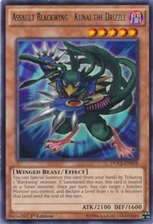 Assault Blackwing - Kunai the Drizzle (DOCS-EN018) - Dimension of Chaos 1st Edition