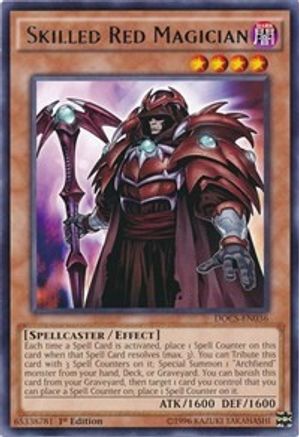 Skilled Red Magician (DOCS-EN036) - Dimension of Chaos 1st Edition