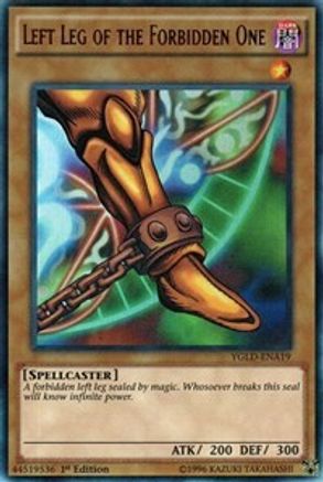 Left Leg of the Forbidden One (YGLD-ENA19) - King of Games: Yugi's Legendary Decks 1st Edition