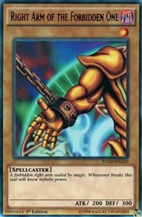 Right Arm of the Forbidden One (YGLD-ENA20) - King of Games: Yugi's Legendary Decks Unlimited