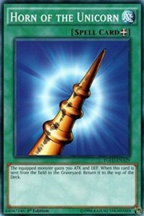 Horn of the Unicorn (YGLD-ENA29) - King of Games: Yugi's Legendary Decks 1st Edition