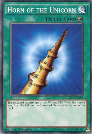 Horn of the Unicorn (YGLD-ENA29) - King of Games: Yugi's Legendary Decks 1st Edition