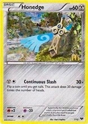 Honedge - 7/12 7/12 - McDonalds Promos 2014 Holofoil