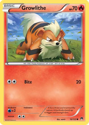 Growlithe 10/122 - BREAKpoint Reverse Holofoil