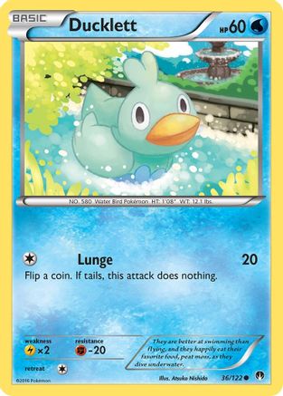 Ducklett 36/122 - XY  BREAKpoint Reverse Holofoil