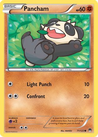 Pancham 71/122 - XY  BREAKpoint Reverse Holofoil