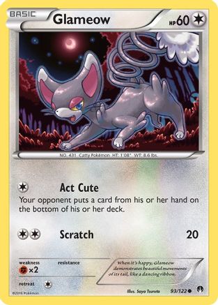 Glameow 93/122 - XY  BREAKpoint