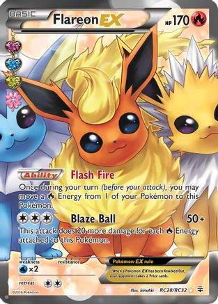 Flareon EX (Full Art) RC28/83 - Generations Holofoil