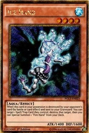 Ice Hand (PGL3-EN023) - Premium Gold: Infinite Gold 1st Edition