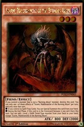 Scarm, Malebranche of the Burning Abyss (PGL3-EN043) - Premium Gold: Infinite Gold 1st Edition