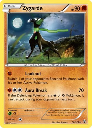 Zygarde 52/124 - Fates Collide Reverse Holofoil