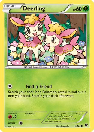 Deerling 8/124 - XY  Fates Collide Reverse Holofoil