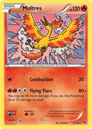 Moltres 9/124 - XY  Fates Collide Reverse Holofoil