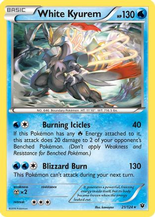 White Kyurem 21/124 - Fates Collide Reverse Holofoil