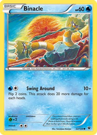 Binacle 22/124 - XY  Fates Collide Reverse Holofoil