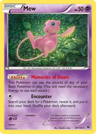 Mew 29/124 - Fates Collide Holofoil