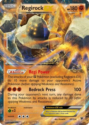 Regirock-EX 43/124 - Fates Collide Holofoil