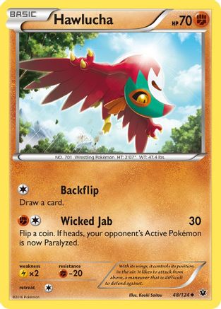 Hawlucha 48/124 - Fates Collide Reverse Holofoil