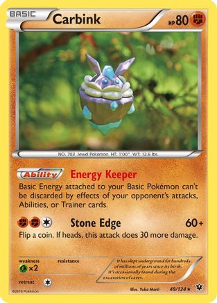 Carbink (49) 49/124 - XY  Fates Collide Reverse Holofoil