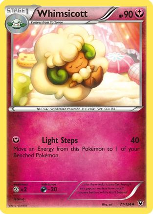 Whimsicott 71/124 - Fates Collide Reverse Holofoil