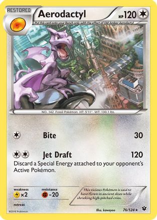 Aerodactyl 76/124 - Fates Collide Reverse Holofoil