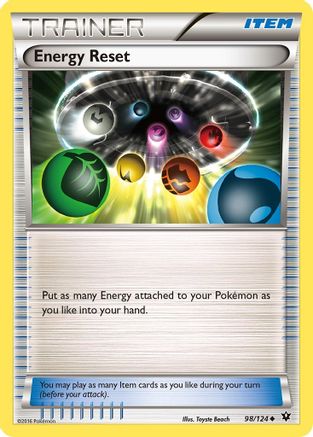 Energy Reset 98/124 - XY  Fates Collide Reverse Holofoil